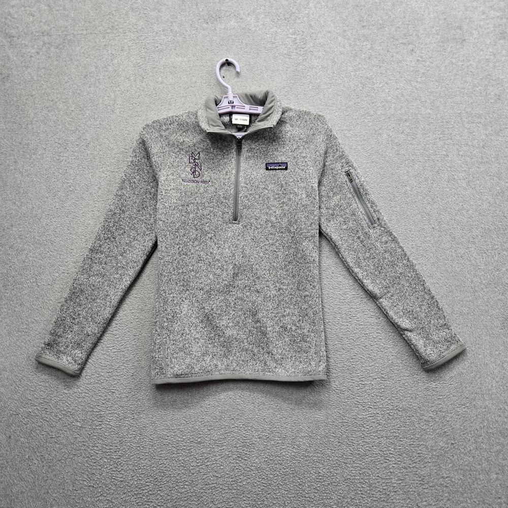 Patagonia Women Sweatshirt S Gray Better Sweater Embroidered Fleece Logo